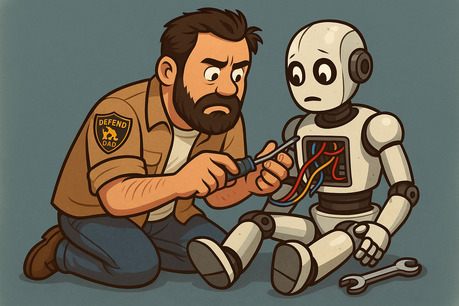 Defend Dad AI concept