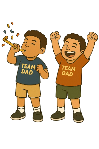Kids cheering